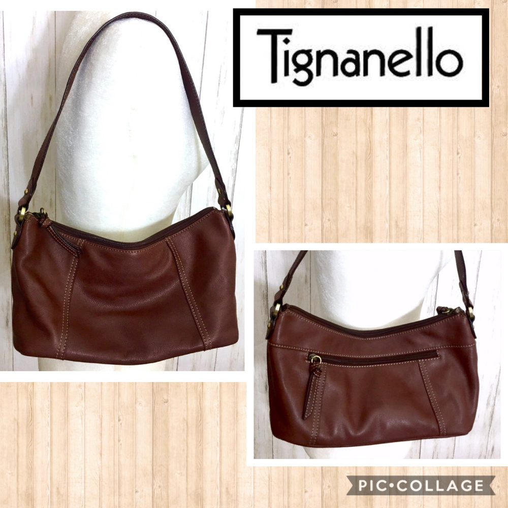 Tignanello Brown Leather Handbag Like New